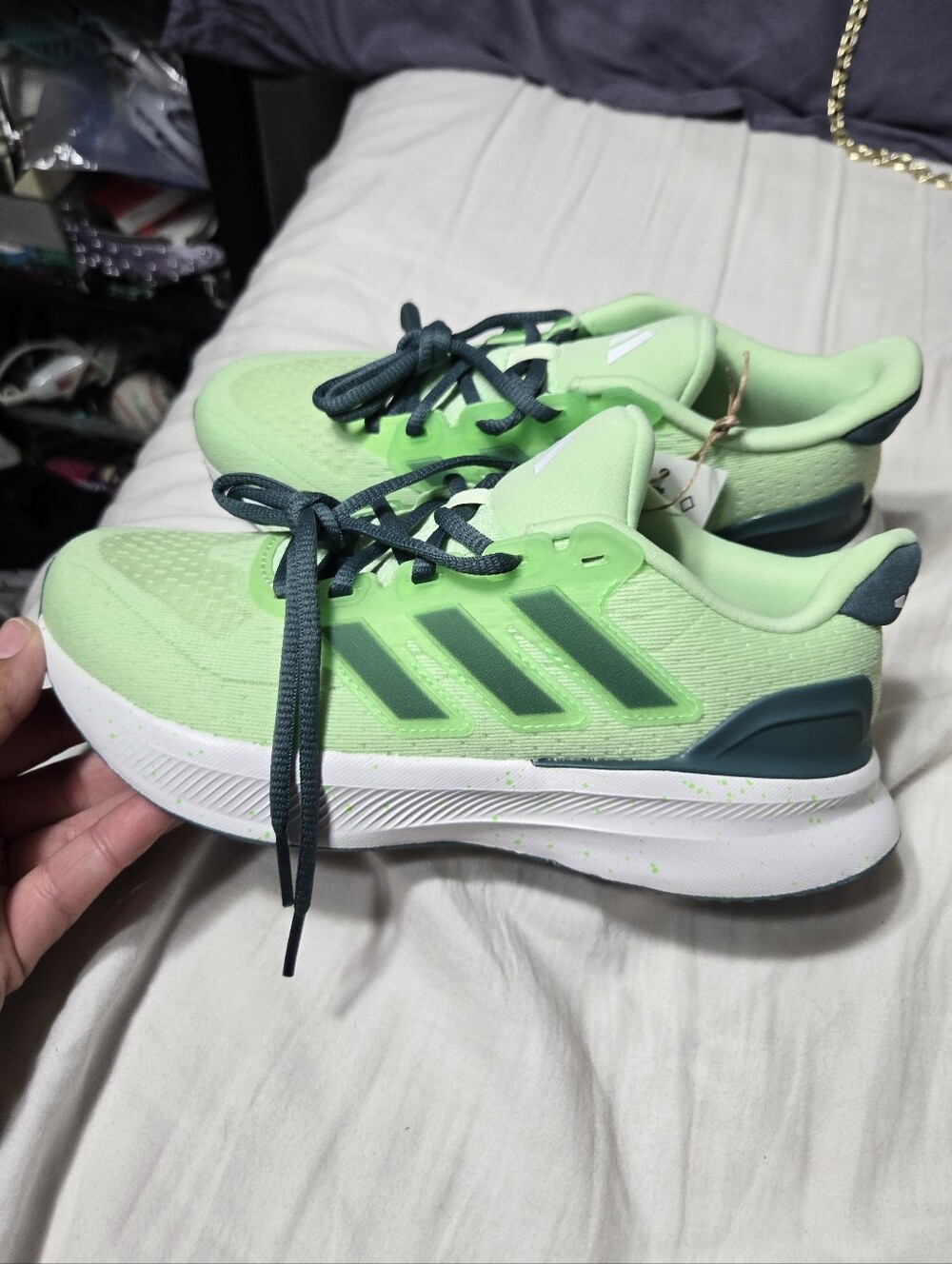 Adidas Ultrarun 5 Junior Green Sz 4 Youth NWT